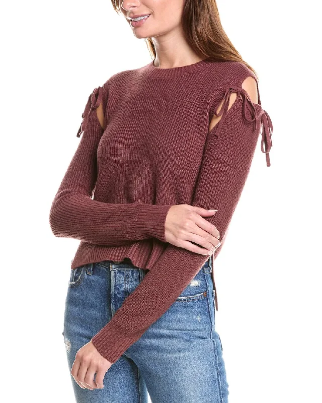 27 Miles Malibu Tie Shoulder Wool-Blend Sweater