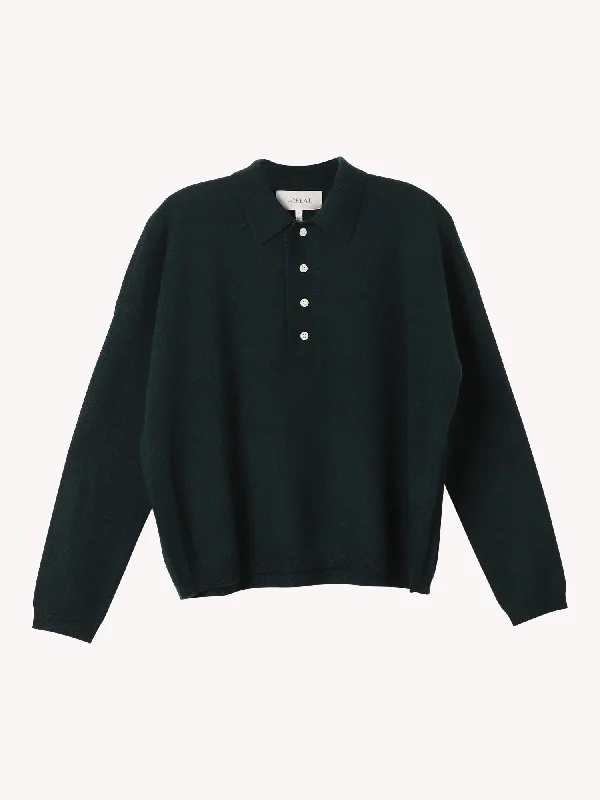 CASHMERE POLO SWEATER