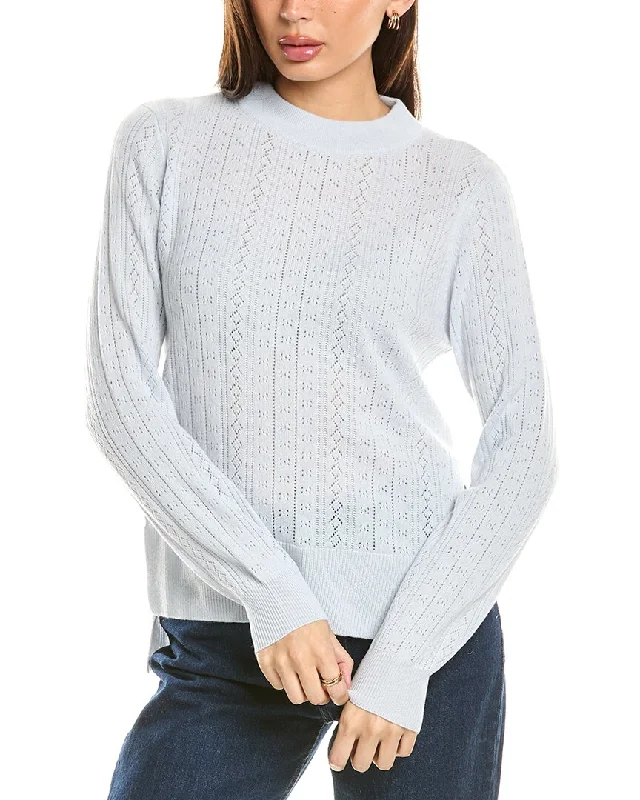 Malo Cashmere Pointelle Wool & Cashmere-Blend Sweater