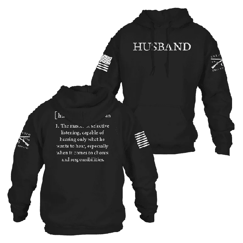 Husband Defined Hoodie - Black