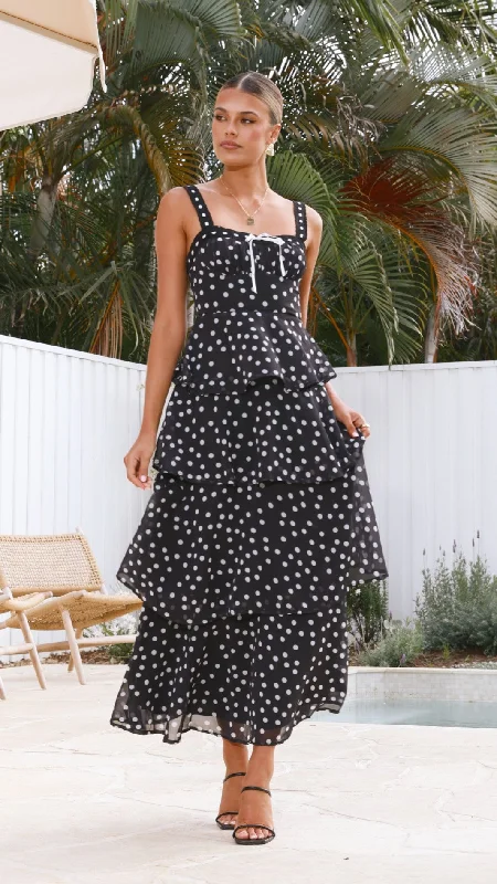 Maura Maxi Dress - Black/White